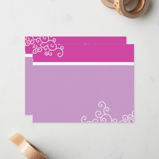 Marielle Shimmer Bat Mitzvah Dank u wel Notitiekaartje (Voorkant / Achterkant in situ)