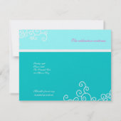 Marielle Shimmer Bat Mitzvah Invitation Reception Kaart (Achterkant)