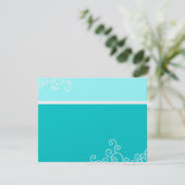 Marielle Shimmer Bat Mitzvah Invitation Reception Kaart (Staand voorkant)