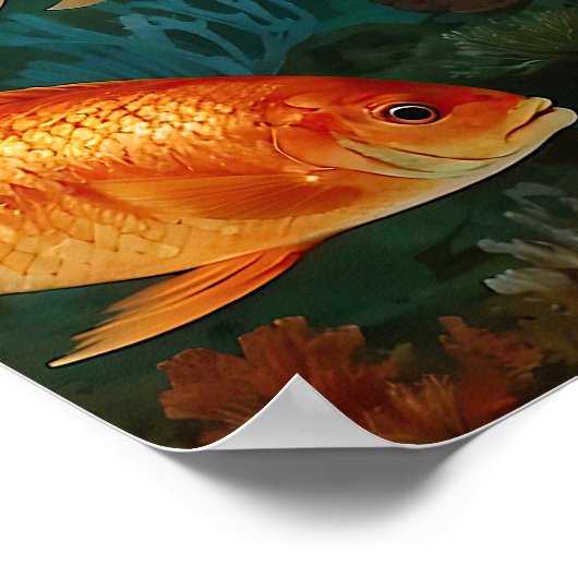 "Marielle" V2 - Mooie Dansende Zeemeermin Poster (Hoek)