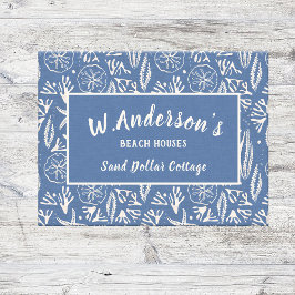  marien-blauwe oceanische textuur deurmat