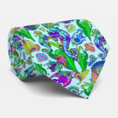 Marien leven, exotische visserij en zeepaarden stropdas (Opgerold)