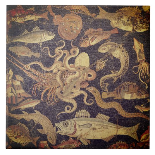 Marien leven, Pompeï mozaïek Tegeltje (Voorkant)