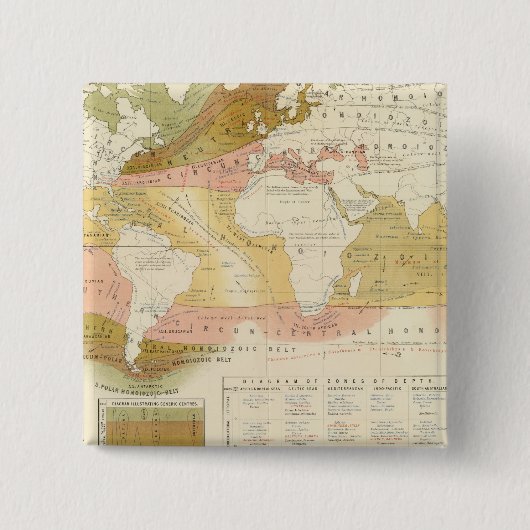 Marien leven vierkante button 5,1 cm (Voorkant)