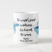 Marien leven. Zee schildpad en blauwe walvis Grote Koffiekop (Voorkant)