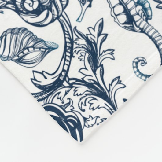 marien patroon fleece deken (Hoek)