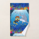Marien thema Duiken met dolfijnvis Koraal Reed Bad Handdoek (Handdoek)