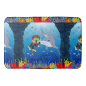 Marien thema Duiken met dolfijnvis Koraal Reed Badmat (Voorkant)