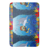 Marien thema Duiken met dolfijnvis Koraal Reed Badmat (Voorkant Verticaal)