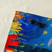 Marien thema Duiken met dolfijnvis Koraal Reed Strandlaken (In situ)