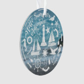 Marien Thema Nautical Elements Summer Adventure Ornament (voorkant)