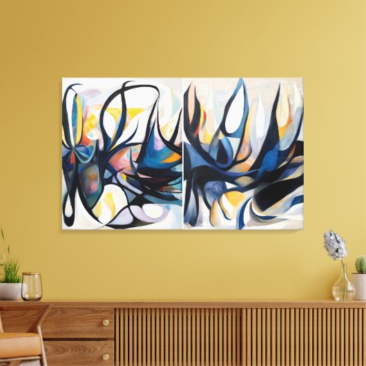 Marien tweeluik - verpakte canvas print (Insitu (Woonkamer))