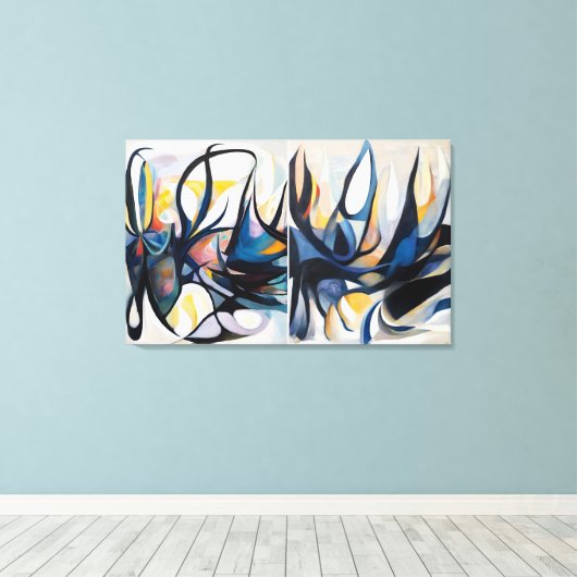 Marien tweeluik - verpakte canvas print (Insitu (Houten vloer))