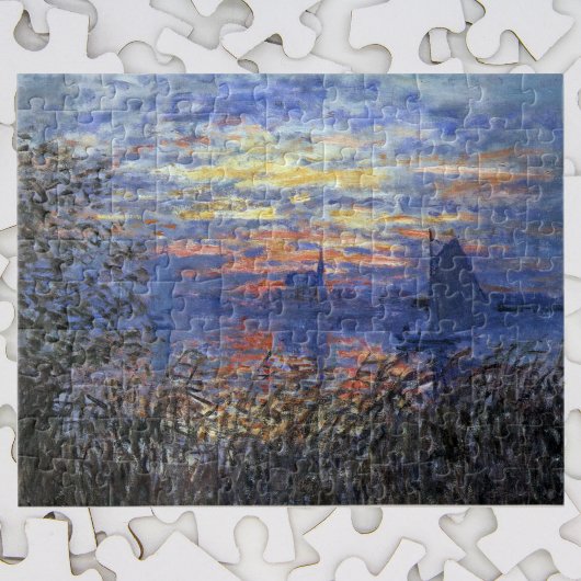 Marien Uitzicht met een zonsondergang van Claude M Legpuzzel