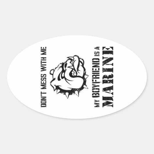 Marien Vriendin Ovale Sticker (Voorkant)