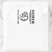 Marien Vriendin Ovale Sticker (Tas)