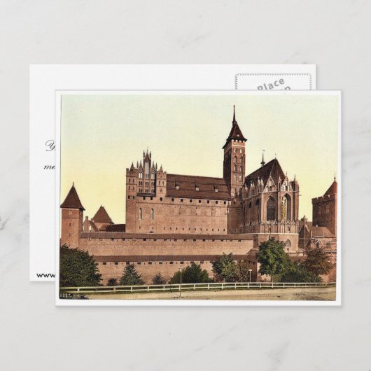 Marienburg, oostzijde, Pruisen, Duitsland (Mal Briefkaart (Voorkant / Achterkant)