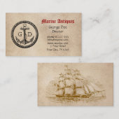 Mariene Antieke met monogram Visitekaartje (Voorkant / Achterkant)