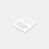 Mariene biologen zijn diep denkers post-it® notes (Schuin)