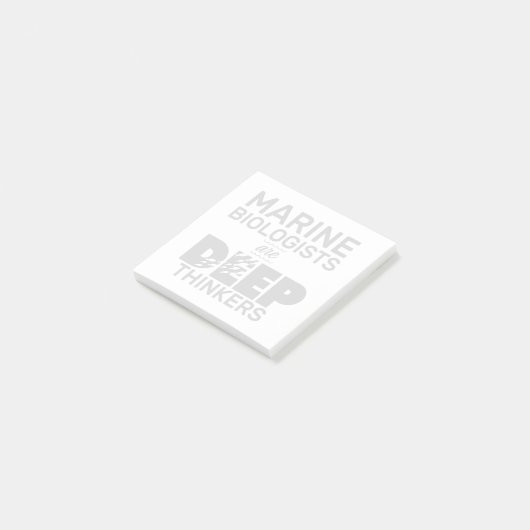 Mariene biologen zijn diep denkers post-it® notes (Schuin)