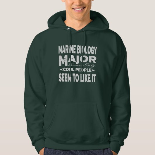 Mariene Biologie College Majoor Entle Mensen Hoodie (Voorkant)