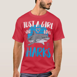 Mariene biologie Kinder een meisje dat van haaien T-shirt