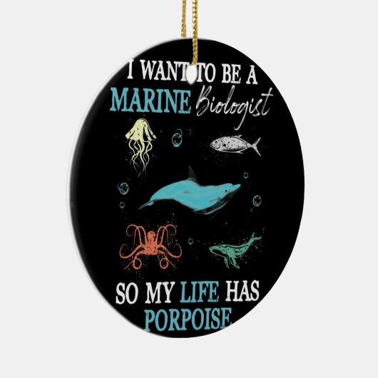 Mariene biologie wil mariene bioloog worden keramisch ornament (Rechts)