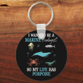 Mariene biologie wil mariene bioloog worden sleutelhanger (Voorkant)