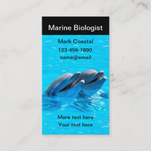 Mariene Bioloog Dolfijn Thema Visitekaartje