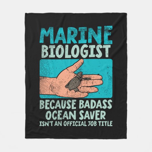 Mariene bioloog fleece deken (Voorkant)