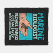 Mariene bioloog fleece deken (Voorkant (Horizontaal))
