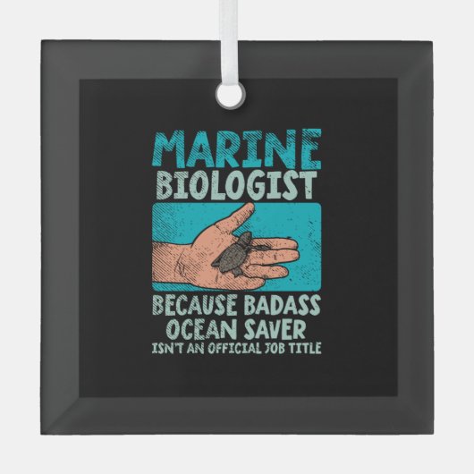 Mariene bioloog glas ornament (Voorkant)
