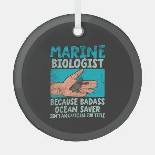 Mariene bioloog glas ornament