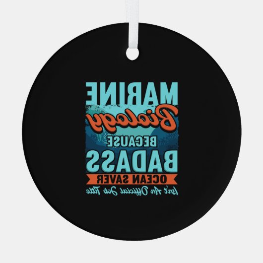 Mariene bioloog glas ornament (Achterkant)