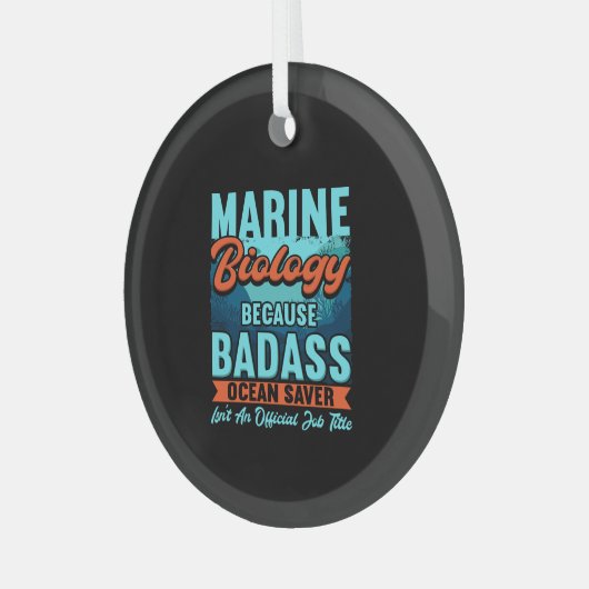 Mariene bioloog glas ornament (Voorkant links)