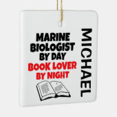 Mariene bioloog houdt van lezen CUSTOM Keramisch Ornament (Rechts)