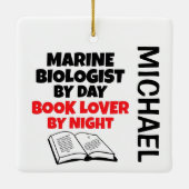 Mariene bioloog houdt van lezen CUSTOM Keramisch Ornament (Achterkant)