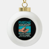 Mariene bioloog keramische bal ornament (Voorkant)