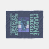 Mariene bioloog Mariene Biologie Fleece Deken (Voorkant (Horizontaal))