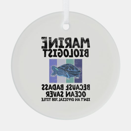 Mariene bioloog Mariene Biologie Glas Ornament (Achterkant)