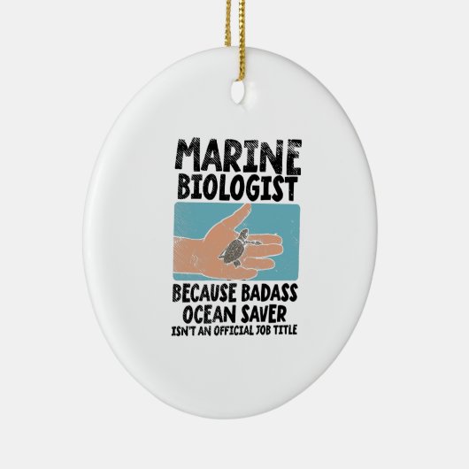 Mariene bioloog Mariene Biologie Keramisch Ornament (Rechts)