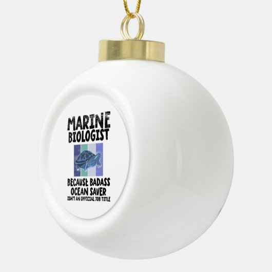 Mariene bioloog Mariene Biologie Keramische Bal Ornament (Rechts)