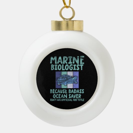 Mariene bioloog Mariene Biologie Keramische Bal Ornament (Voorkant)