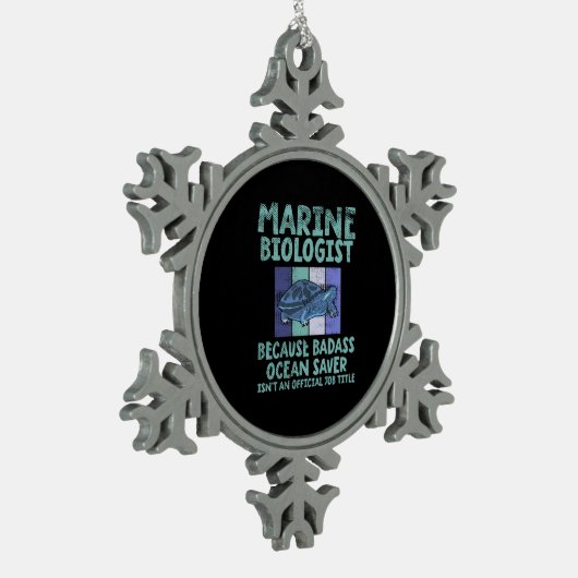 Mariene bioloog Mariene Biologie Tin Sneeuwvlok Ornament (Links)