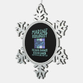 Mariene bioloog Mariene Biologie Tin Sneeuwvlok Ornament (Rechts)
