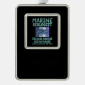 Mariene bioloog Mariene Biologie Verzilverd Omlijst Ornament (Voorkant)