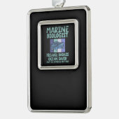 Mariene bioloog Mariene Biologie Verzilverd Omlijst Ornament (Links)