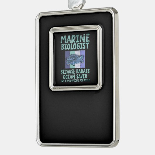 Mariene bioloog Mariene Biologie Verzilverd Omlijst Ornament (Links)