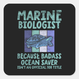 Mariene bioloog Mariene Biologie Vierkante Sticker