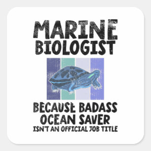 Mariene bioloog Mariene Biologie Vierkante Sticker